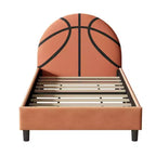 Twin Size Platform Bed with Basketball Design