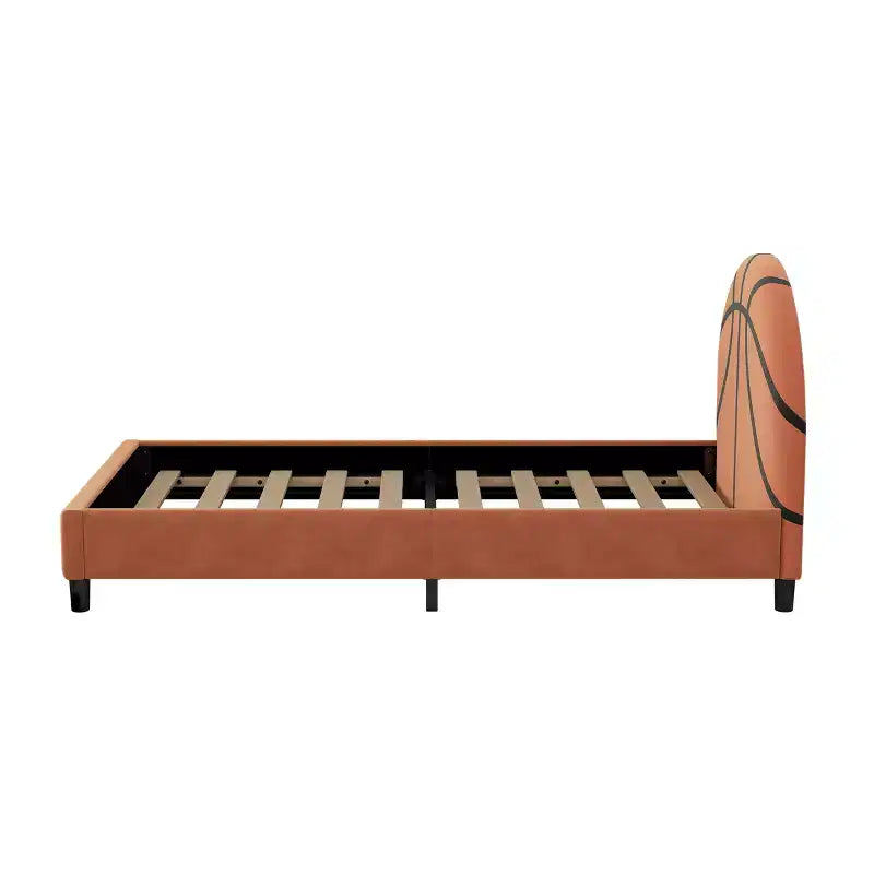 Twin Size Platform Bed with Basketball Design