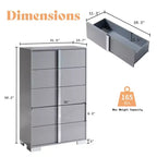 50.2" H 5-Drawer Dresser with Glossy Surface and Chrome Handles