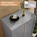 50.2" H 5-Drawer Dresser with Glossy Surface and Chrome Handles