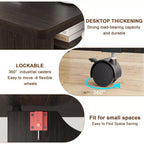 Foldable Drop-Leaf Dining Table with Storage Shelves and Wheels
