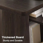 Foldable Drop-Leaf Dining Table with Storage Shelves and Wheels