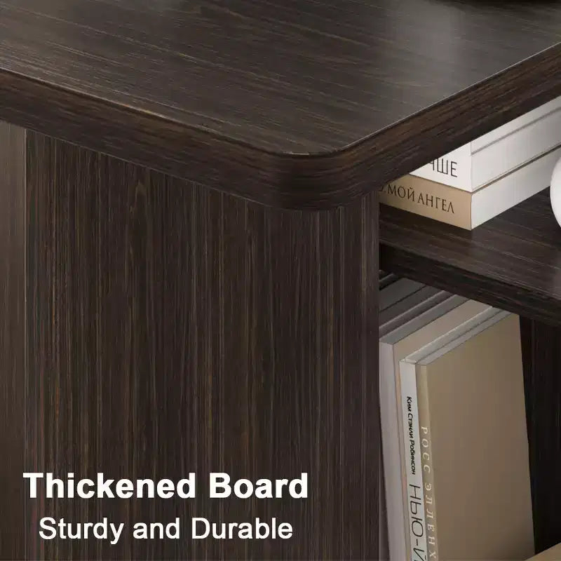 Foldable Drop-Leaf Dining Table with Storage Shelves and Wheels