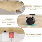 Foldable Drop-Leaf Dining Table with Storage Shelves and Wheels