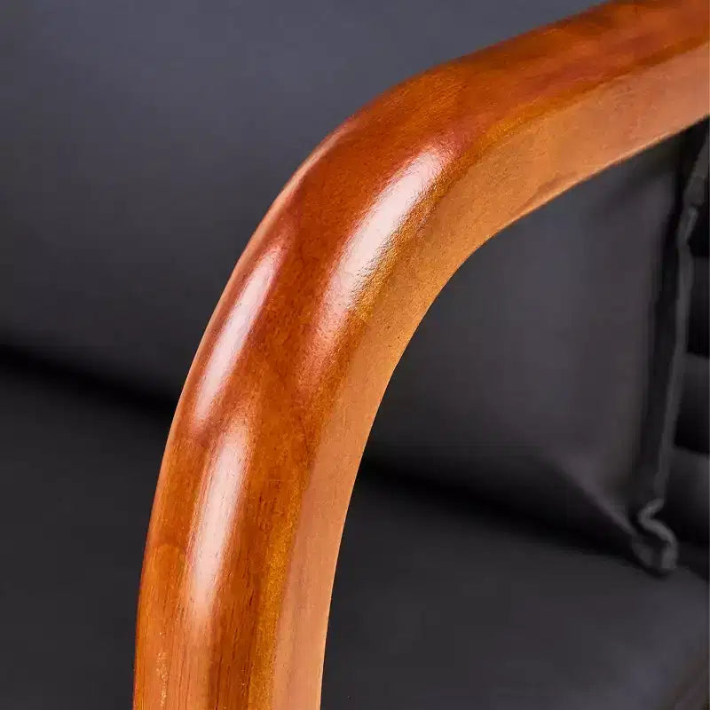 Mid-Century Modern Accent Chair with Pillow, Solid Wood Frame