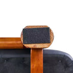 Mid-Century Modern Accent Chair with Pillow, Solid Wood Frame