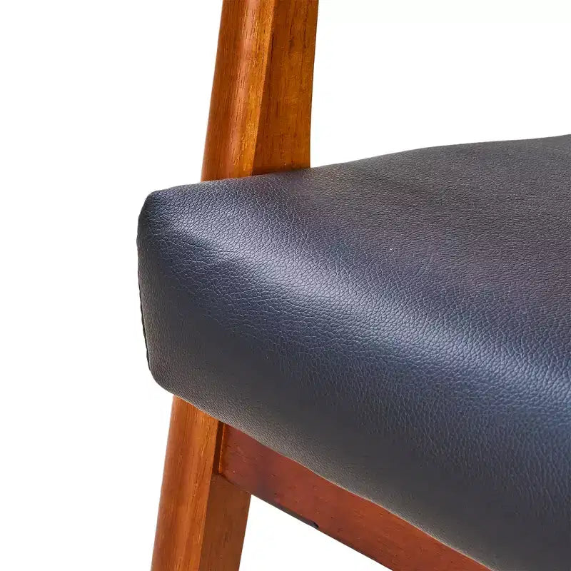 Mid-Century Modern Accent Chair with Pillow, Solid Wood Frame