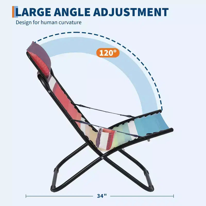 Chaise de camping, chaise de plage portable, chaise pliante en bandoulière, pour la plage, la cour, les pique-niques et les voyages