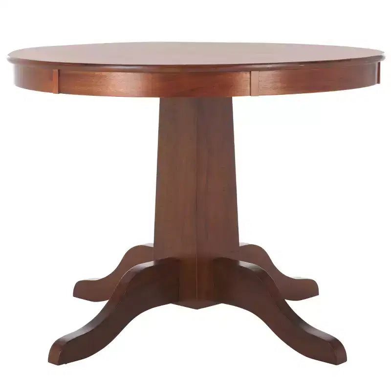 Round Dining Table in Rustic Brown - Seats 4