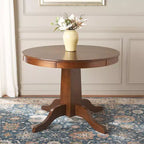 Round Dining Table in Rustic Brown - Seats 4