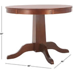 Round Dining Table in Rustic Brown - Seats 4