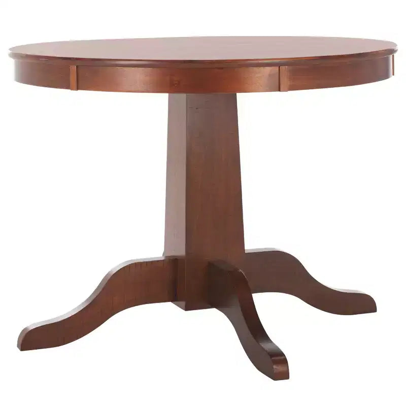Round Dining Table in Rustic Brown - Seats 4