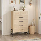 4+2 Drawer Dresser for Bedroom, 46.6" Tall Chest of Drawers with Storage, Freestanding Wooden Closet Organizer