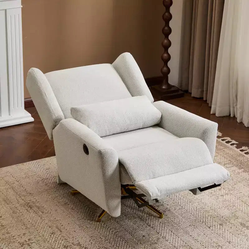 Contemporary Upholstered 360 Swivel Power Recliner Chair