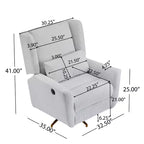 Contemporary Upholstered 360 Swivel Power Recliner Chair