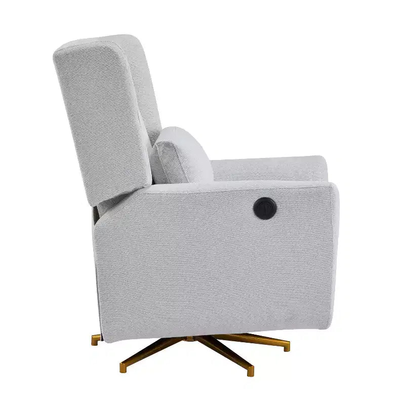 Contemporary Upholstered 360 Swivel Power Recliner Chair