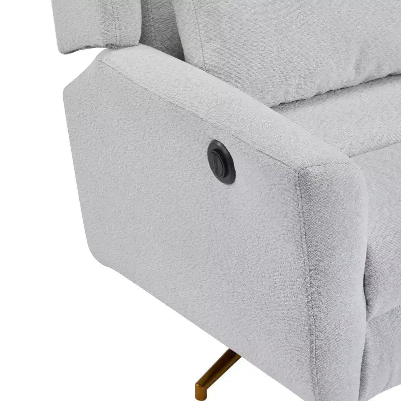Contemporary Upholstered 360 Swivel Power Recliner Chair