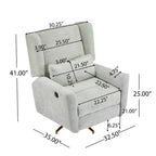 Contemporary Upholstered 360 Swivel Power Recliner Chair