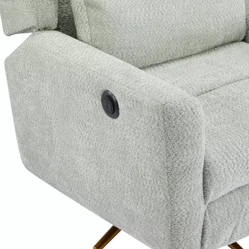 Contemporary Upholstered 360 Swivel Power Recliner Chair