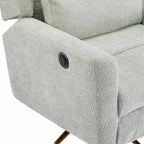 Contemporary Upholstered 360 Swivel Power Recliner Chair