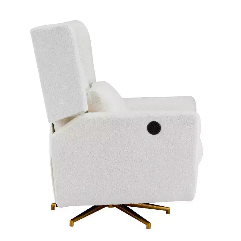 Contemporary Upholstered 360 Swivel Power Recliner Chair