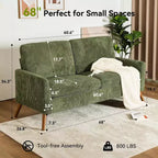 68-Inch 2-Seat Sofa with Removable Washable Covers