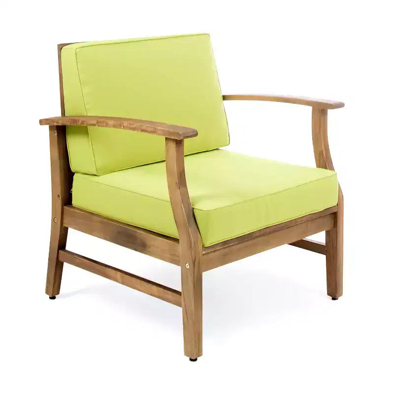 Set da conversazione da esterno Perla di Christopher Knight Home per 8 persone in legno di acacia con cuscini