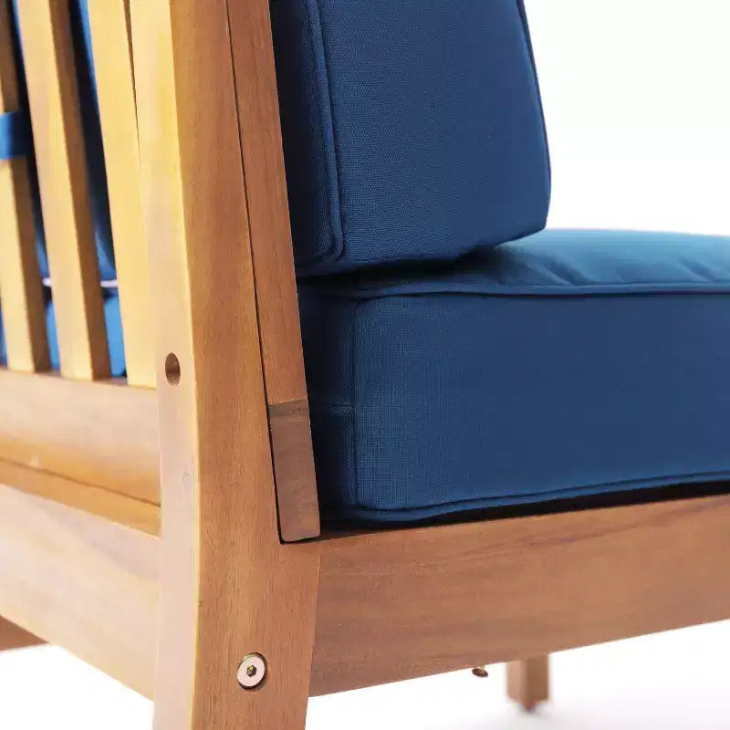 Set da conversazione da esterno Perla di Christopher Knight Home per 8 persone in legno di acacia con cuscini