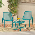 Christopher Knight Home Bucknell Outdoor Modern Metal 3 Piece Chat Set