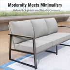 Captiva Designs modern kültéri kerti fémvázas beszélgető- és ülőgarnitúra dohányzóasztallal