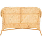 Woven Sofa Bench with Cushion - Natural & White