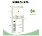 Over-the-Toilet Storage Cabinet with Barn Door and Adjustable Shelves