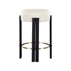 Harrison Cream Vegan Leather Counter Stool
