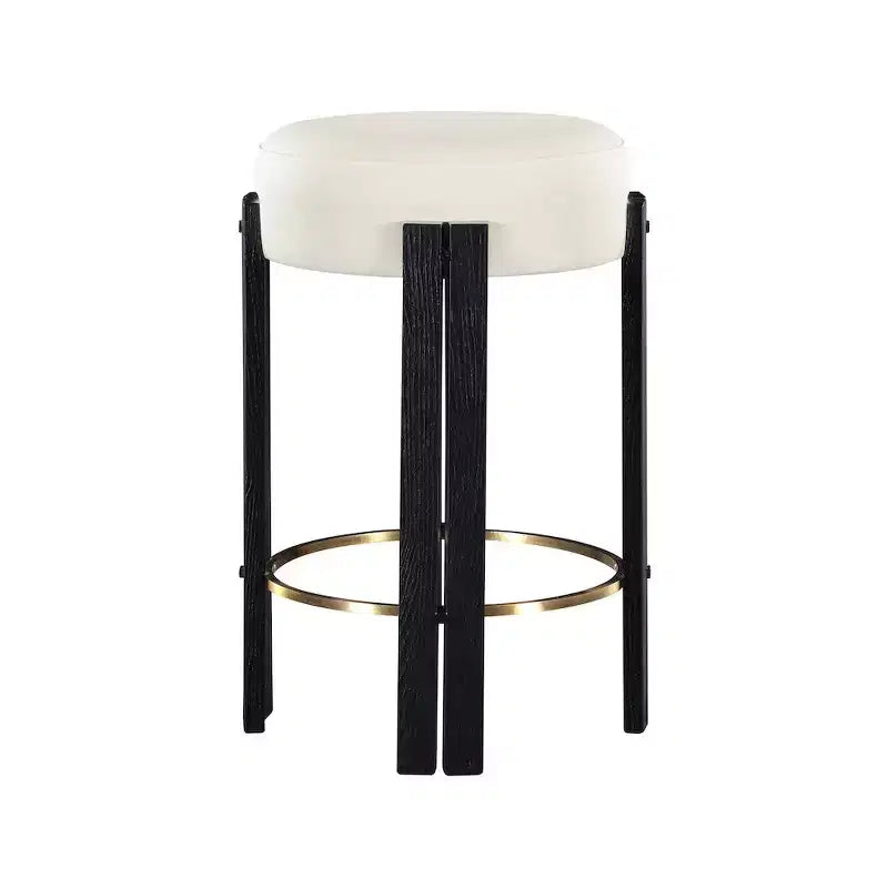 Harrison Cream Vegan Leather Counter Stool