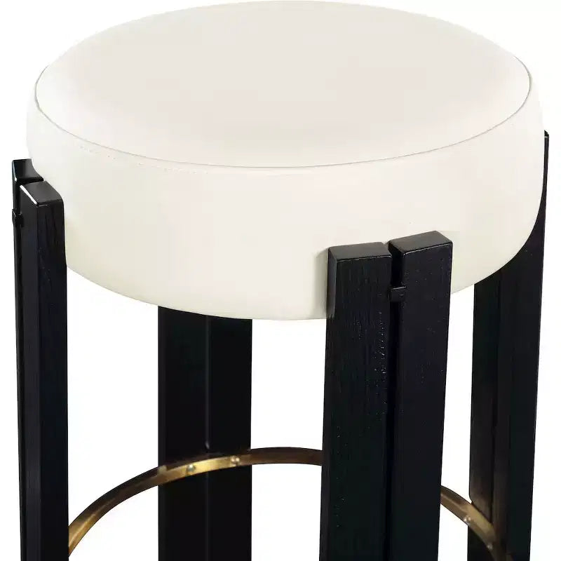 Harrison Cream Vegan Leather Counter Stool