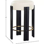 Harrison Cream Vegan Leather Counter Stool