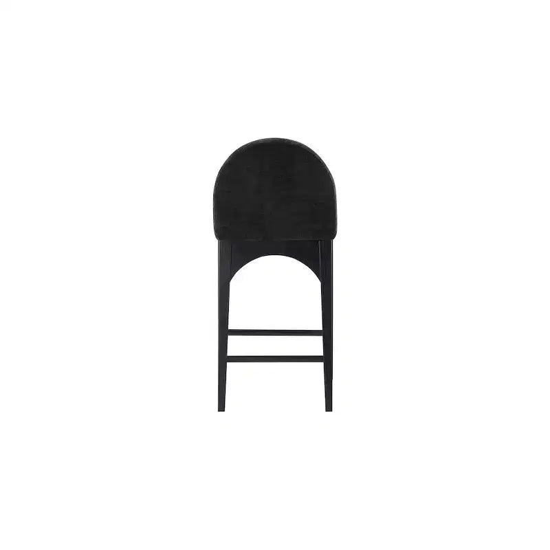 Waldorf Black Chenille Fabric Counter Stool