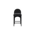 Waldorf Black Chenille Fabric Counter Stool