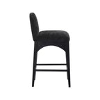 Waldorf Black Chenille Fabric Counter Stool