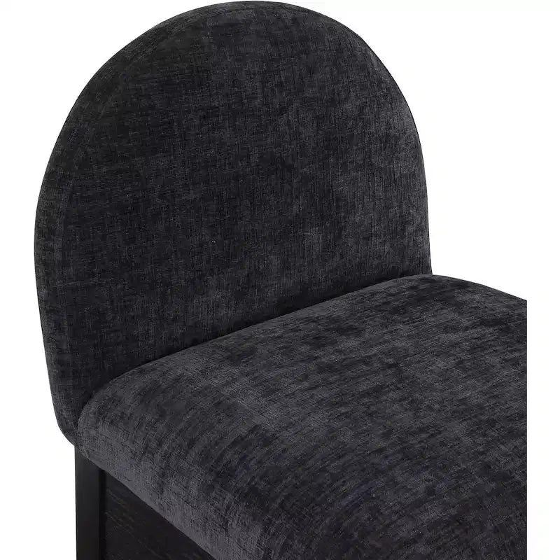 Waldorf Black Chenille Fabric Counter Stool