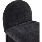 Waldorf Black Chenille Fabric Counter Stool