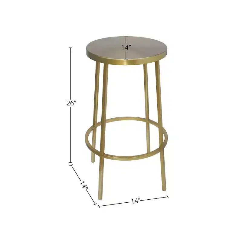 Brushed Gold Iron Counter Stool