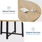 47-inch Round Dining Table with Metal Frame
