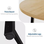 47-inch Round Dining Table with Metal Frame