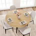 47-inch Round Dining Table with Metal Frame