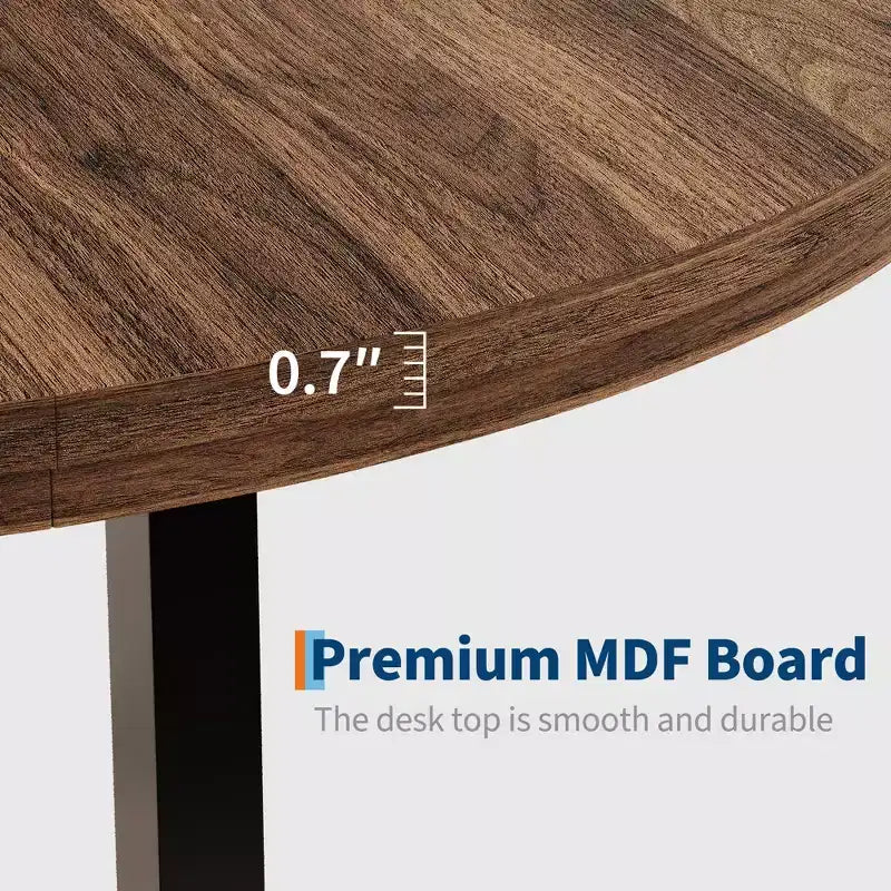47-inch Round Dining Table with Metal Frame