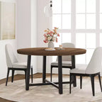 47-inch Round Dining Table with Metal Frame