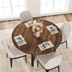 47-inch Round Dining Table with Metal Frame