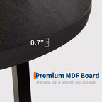 47-inch Round Dining Table with Metal Frame