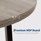 47-inch Round Dining Table with Metal Frame